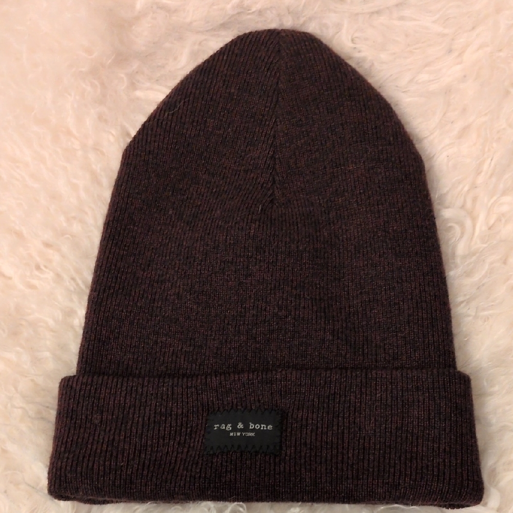 Rag & Bone Maroon Knit Beanie